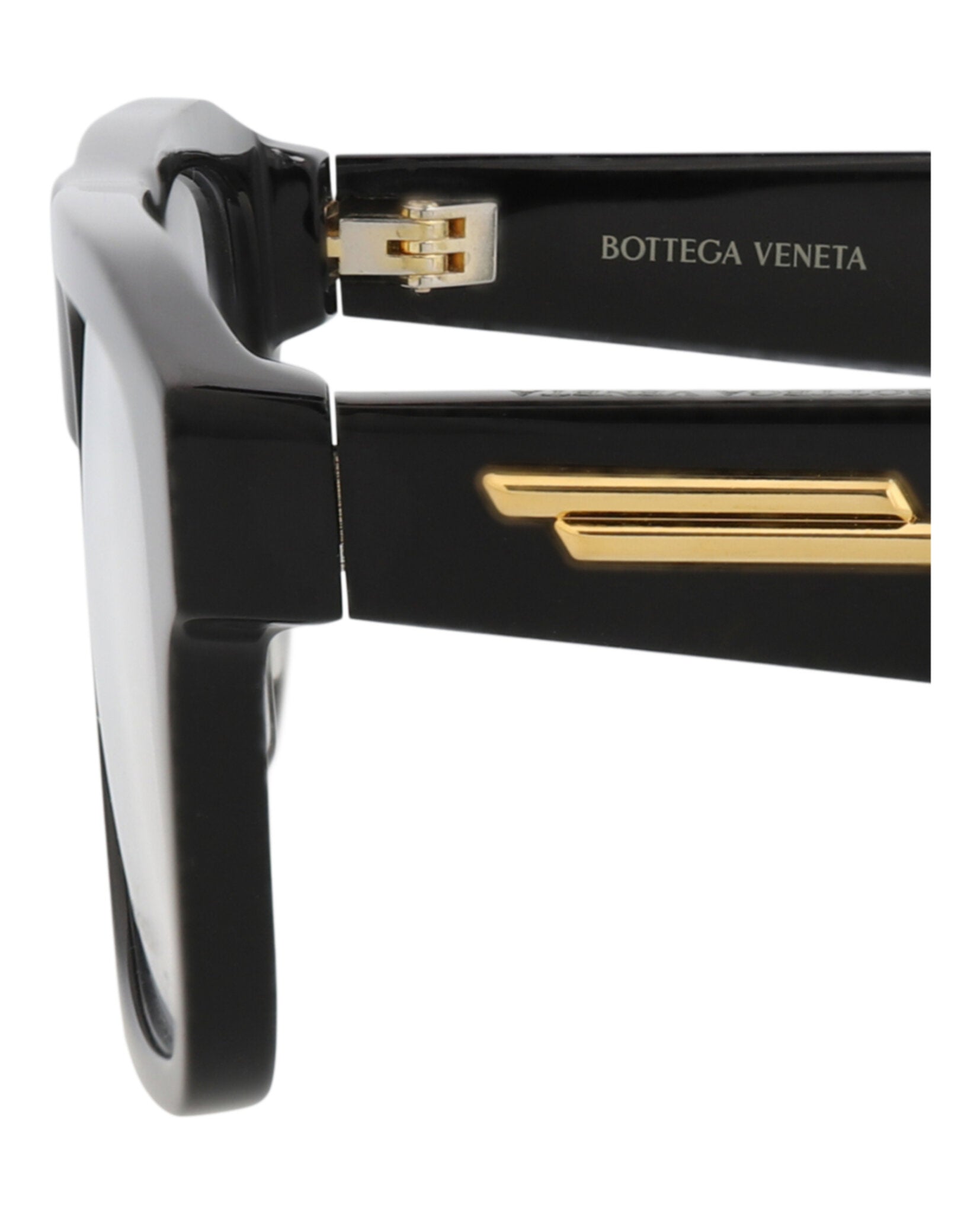 Bottega Veneta Bottega Veneta Mens Square/Rectangle Black Black Transparent Fashion Designer Eyewear