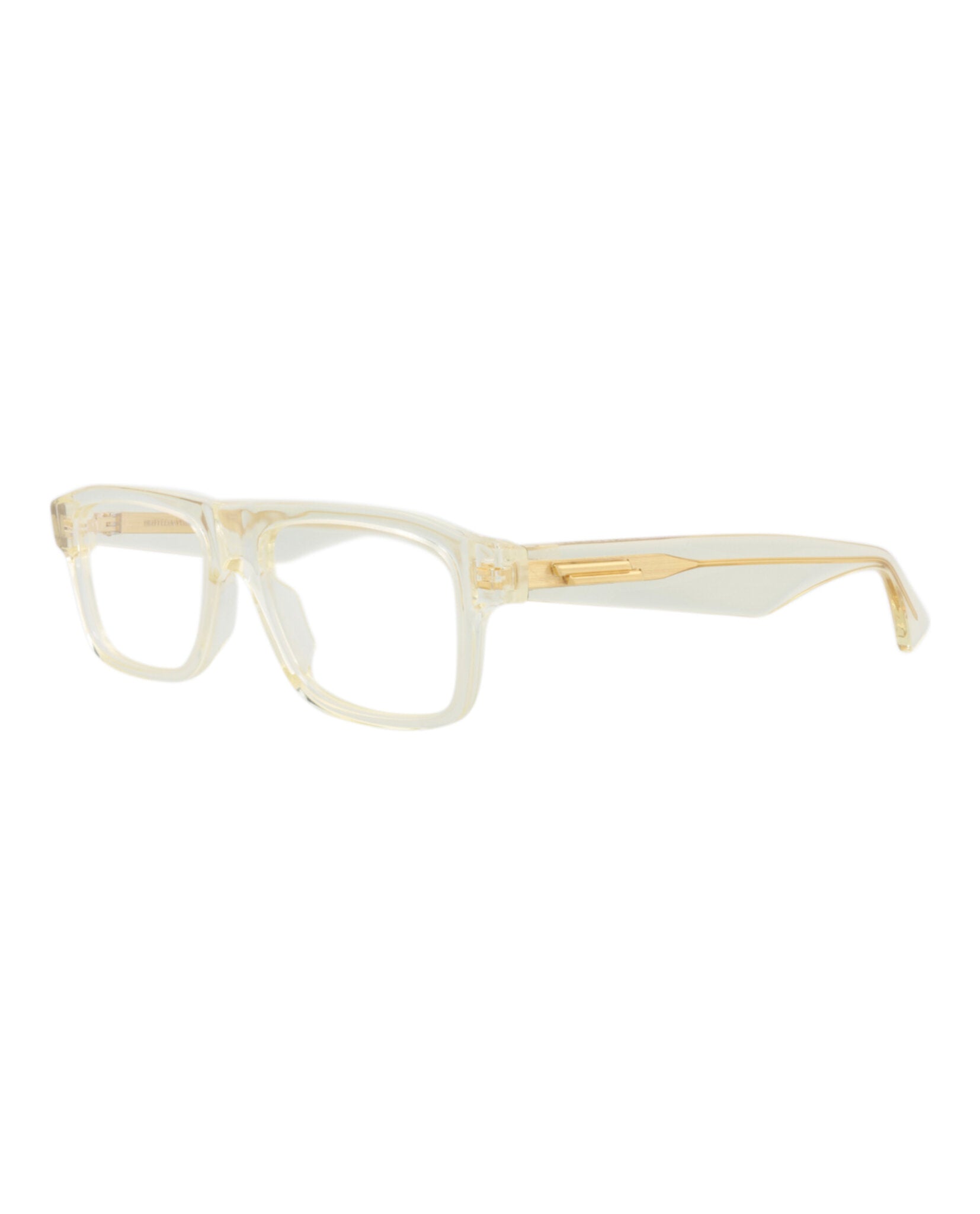 Bottega Veneta Bottega Veneta Mens Square/Rectangle Beige Beige Transparent Fashion Designer Eyewear
