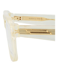 Bottega Veneta Bottega Veneta Mens Square/Rectangle Beige Beige Transparent Fashion Designer Eyewear