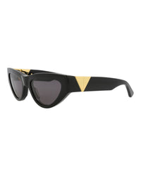 Bottega Veneta Womens Cat Eye Black Black Grey Fashion Designer Eyewear
