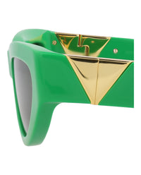 Bottega Veneta Womens Cat Eye Green Green Green Fashion Designer Eyewear