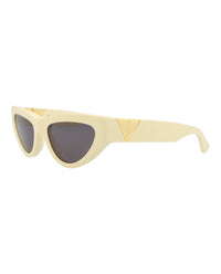 Bottega Veneta Womens Cat Eye Yellow Yellow Grey Fashion Designer Eyewear
