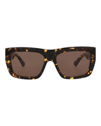 Bottega Veneta Womens Square/Rectangle Havana Havana Brown Fashion Designer Eyewear