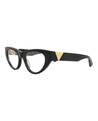 Bottega Veneta Womens Cat Eye Black Black Transparent Fashion Designer Eyewear