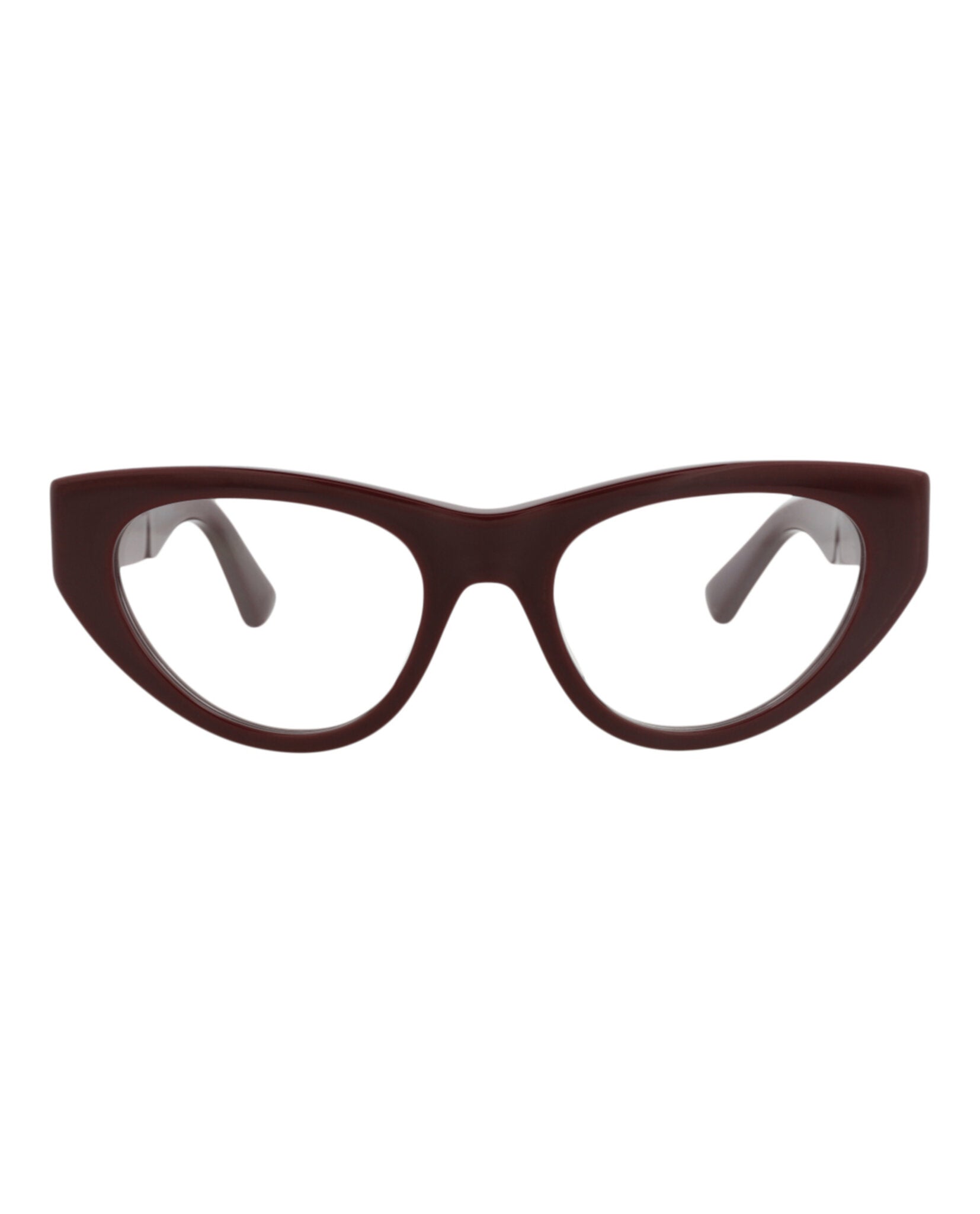 Bottega Veneta Bottega Veneta Womens Cat Eye Burgundy Burgundy Transparent Fashion Designer Eyewear
