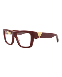 Bottega Veneta Womens Square/Rectangle Burgundy Burgundy Transparent Fashion Designer Eyewear
