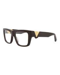 Bottega Veneta Womens Square/Rectangle Brown Brown Transparent Fashion Designer Eyewear