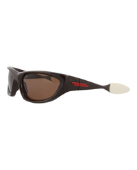 Bottega Veneta Bottega Veneta Unisex Shield/Wrap Brown Brown Brown Fashion Designer Eyewear