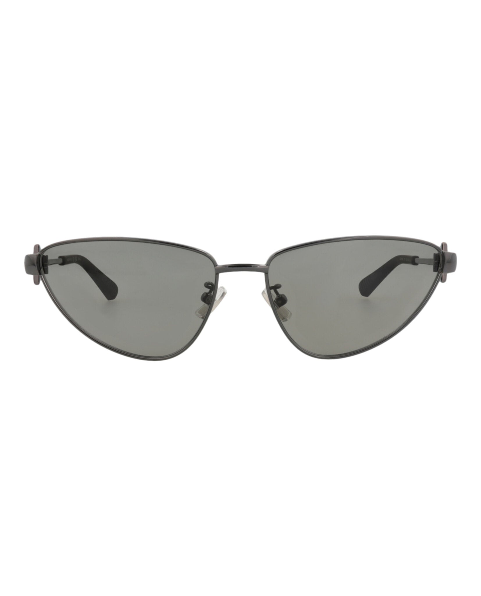 Bottega Veneta Womens Cat Eye Ruthenium Ruthenium Grey Fashion Designer Eyewear