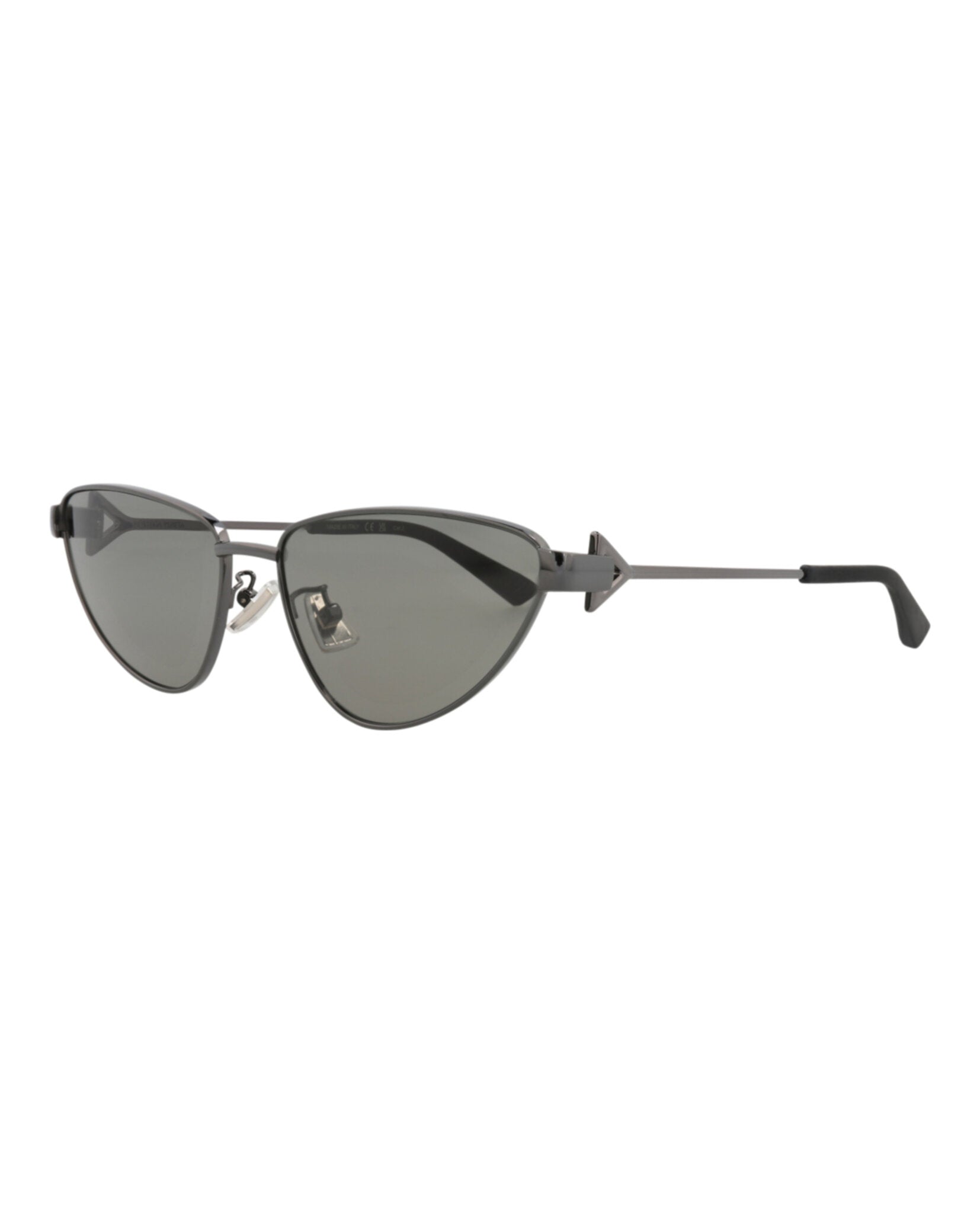 Bottega Veneta Womens Cat Eye Ruthenium Ruthenium Grey Fashion Designer Eyewear