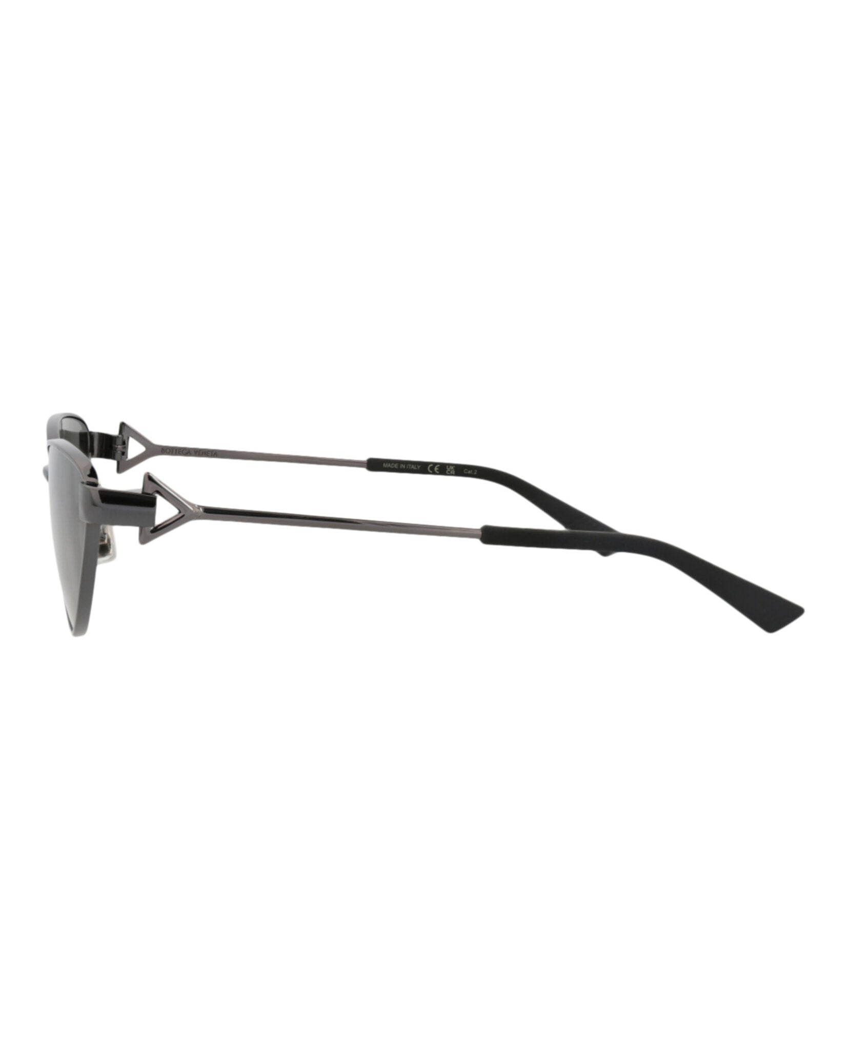 Bottega Veneta Womens Cat Eye Ruthenium Ruthenium Grey Fashion Designer Eyewear