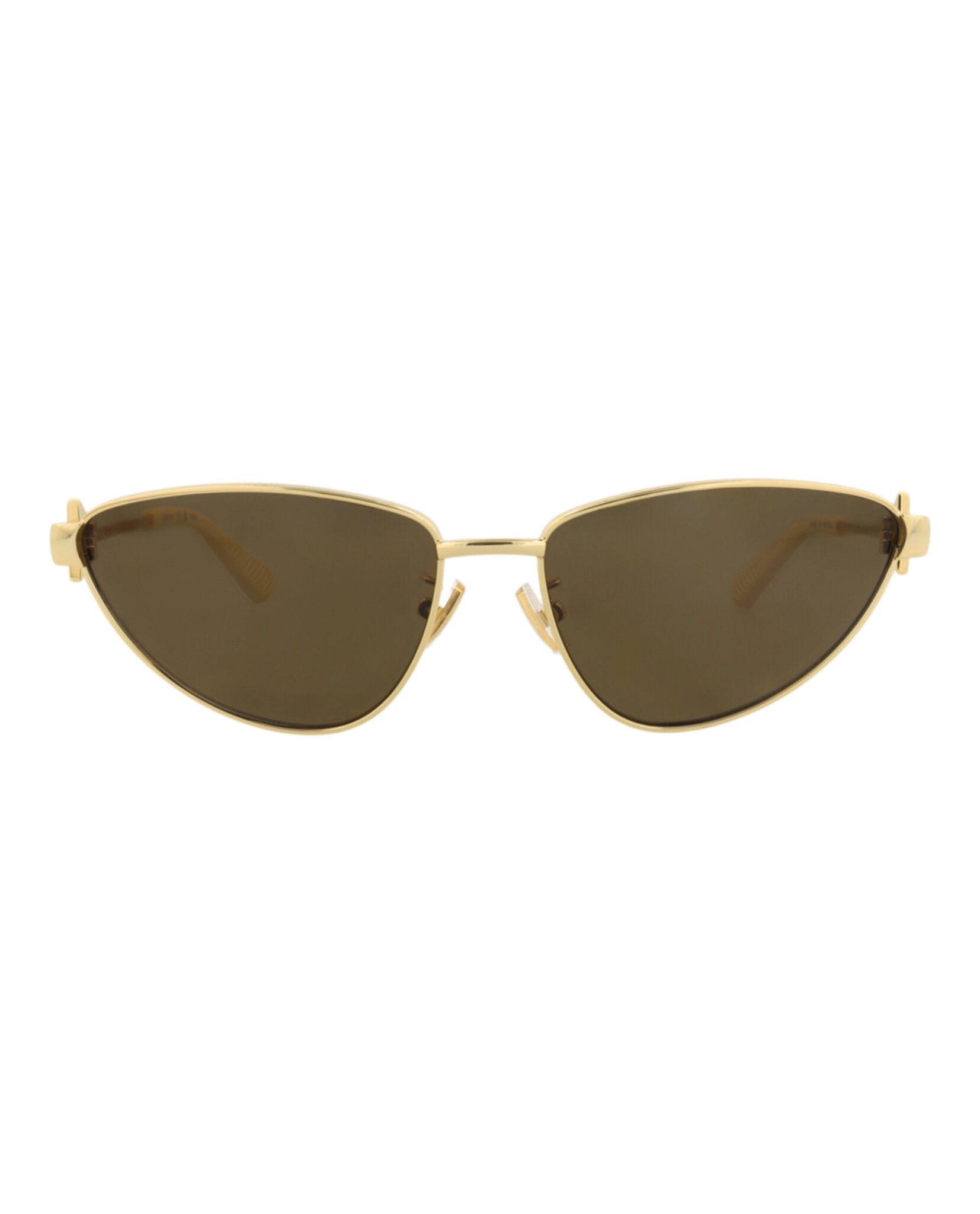 Bottega Veneta Womens Cat Eye Gold Gold Brown Fashion Designer Eyewear