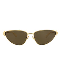 Bottega Veneta Womens Cat Eye Gold Gold Brown Fashion Designer Eyewear