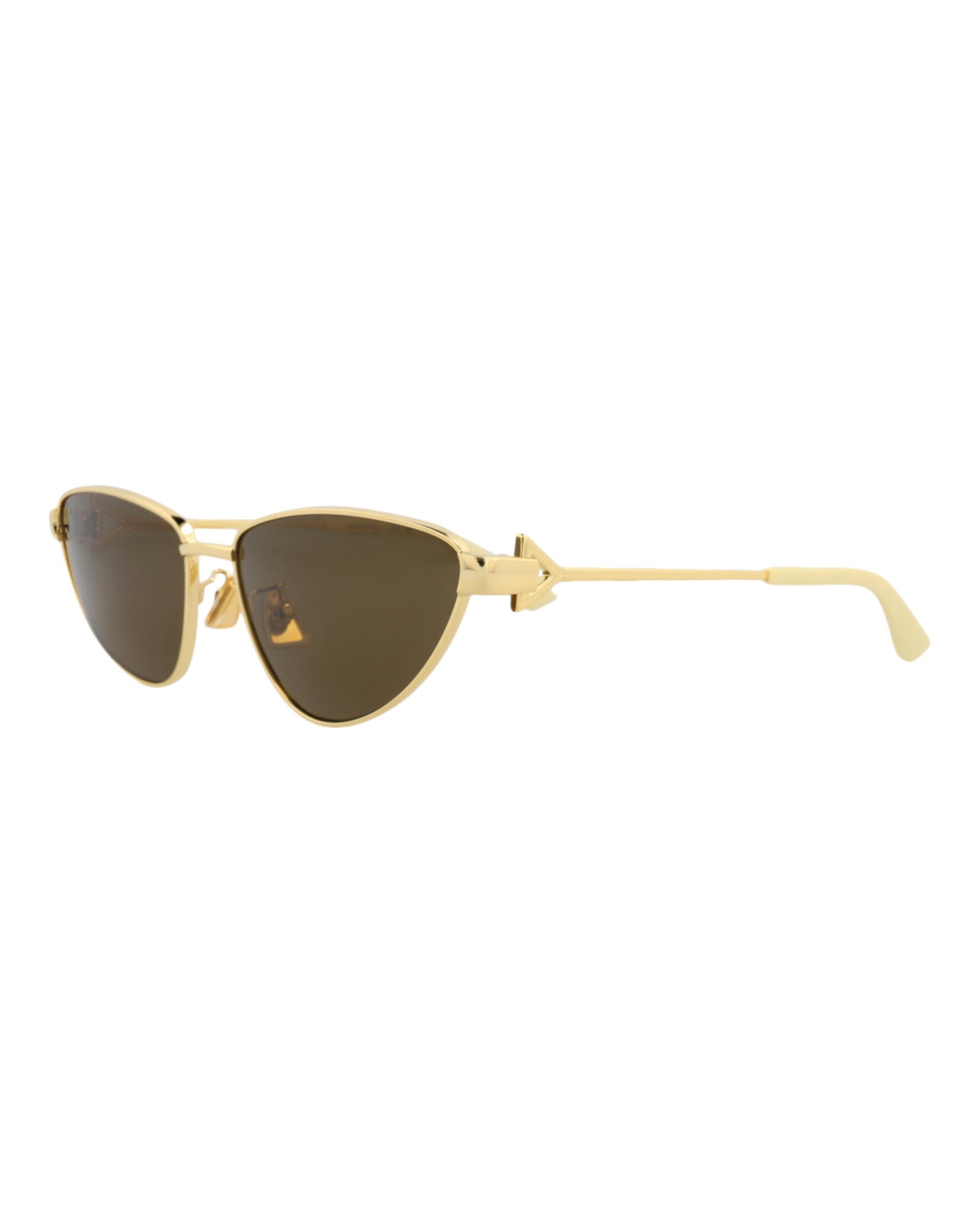 Bottega Veneta Womens Cat Eye Gold Gold Brown Fashion Designer Eyewear