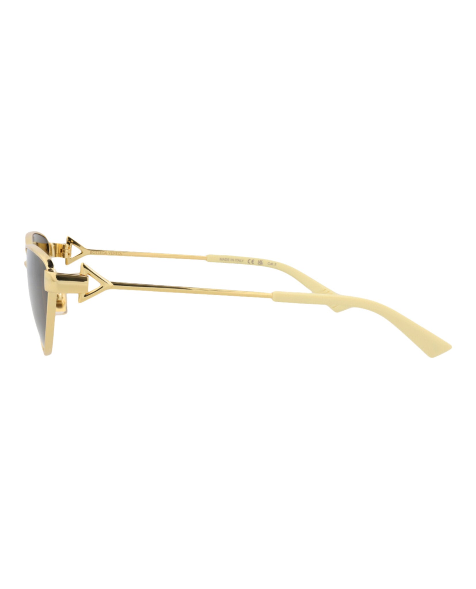Bottega Veneta Womens Cat Eye Gold Gold Brown Fashion Designer Eyewear
