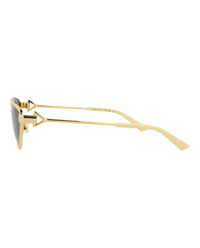 Bottega Veneta Womens Cat Eye Gold Gold Brown Fashion Designer Eyewear