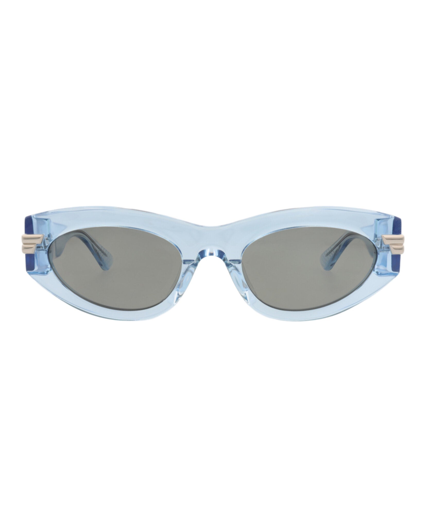 Bottega Veneta Womens Cat Eye Light Blue Light Blue Grey Fashion Designer Eyewear