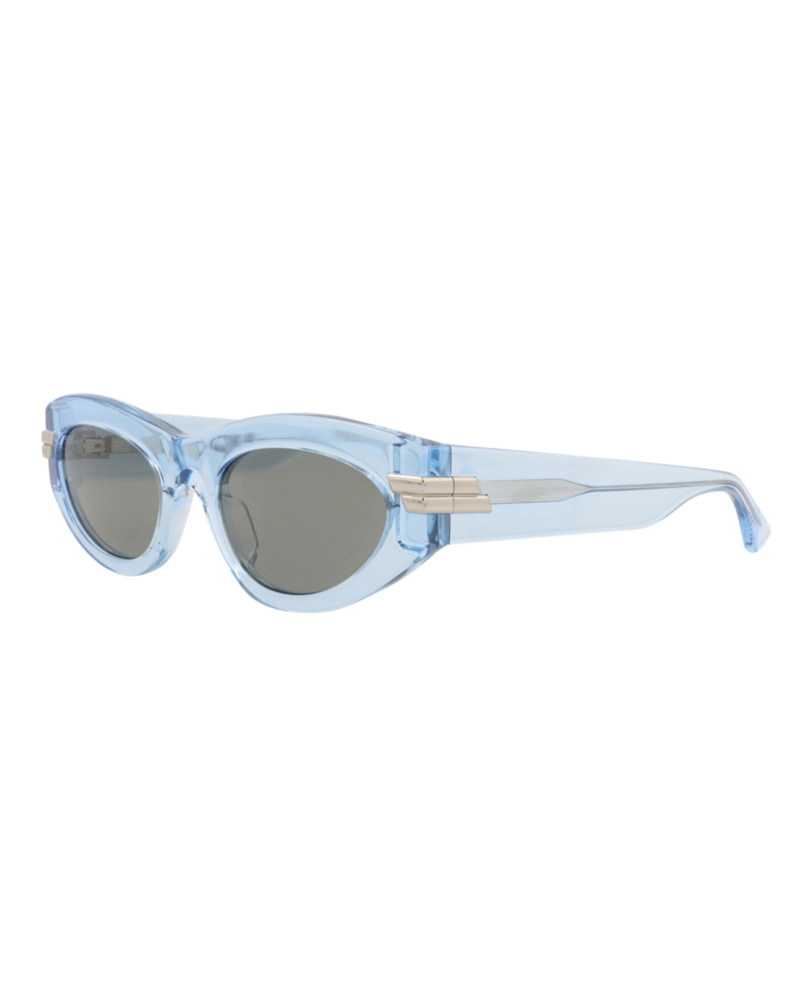 Bottega Veneta Womens Cat Eye Light Blue Light Blue Grey Fashion Designer Eyewear