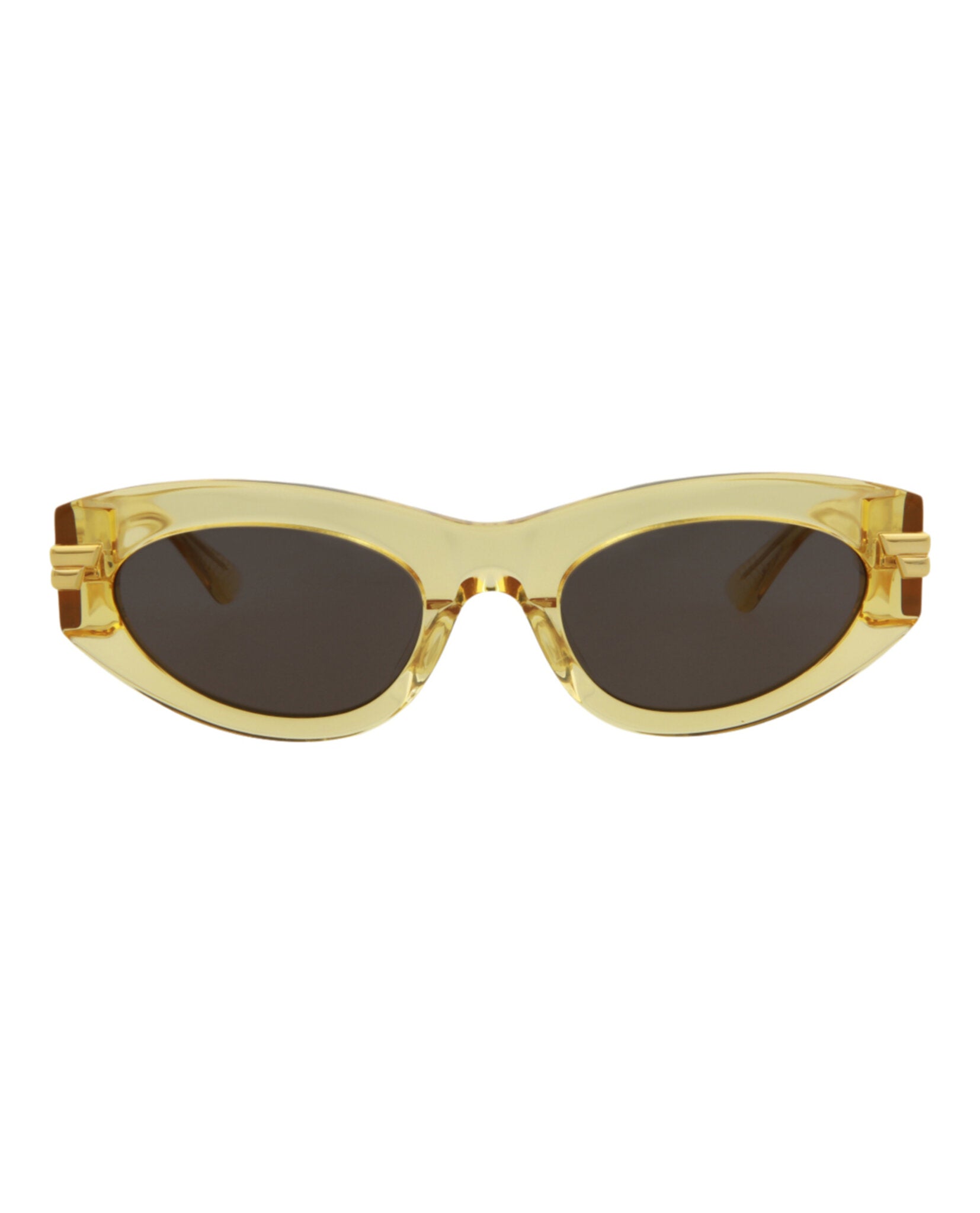 Bottega Veneta Bottega Veneta Womens Cat Eye Yellow Yellow Grey Fashion Designer Eyewear