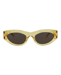 Bottega Veneta Bottega Veneta Womens Cat Eye Yellow Yellow Grey Fashion Designer Eyewear