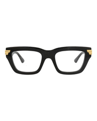 Bottega Veneta Womens Square/Rectangle Black Black Transparent Fashion Designer Eyewear