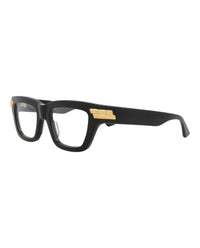 Bottega Veneta Womens Square/Rectangle Black Black Transparent Fashion Designer Eyewear