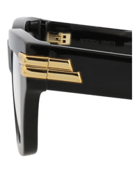 Bottega Veneta Womens Square/Rectangle Black Black Transparent Fashion Designer Eyewear