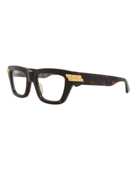 Bottega Veneta Womens Square/Rectangle Havana Havana Transparent Fashion Designer Eyewear