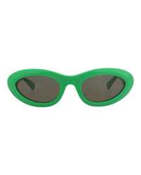 Bottega Veneta Bottega Veneta Womens Round/Oval Green Green Green Fashion Designer Eyewear