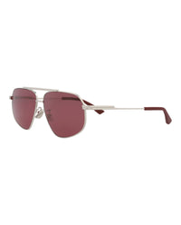 Bottega Veneta Bottega Veneta Unisex Aviator Silver Silver Violet Fashion Designer Eyewear