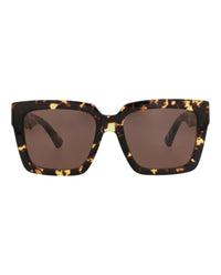 Bottega Veneta Bottega Veneta Womens Square/Rectangle Havana Havana Brown Fashion Designer Eyewear