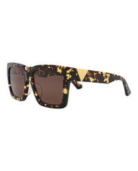 Bottega Veneta Bottega Veneta Womens Square/Rectangle Havana Havana Brown Fashion Designer Eyewear