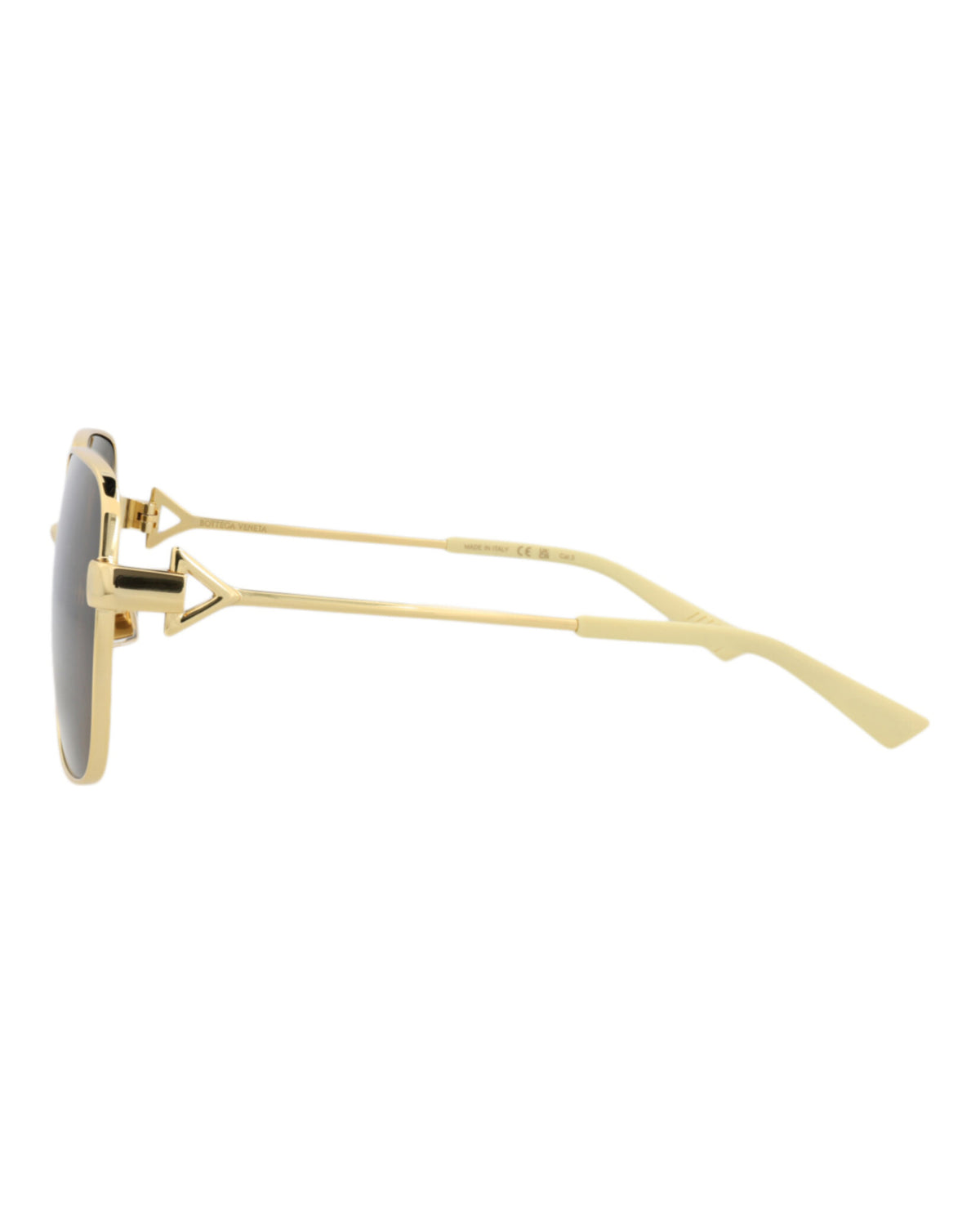 Bottega Veneta Bottega Veneta Womens Square/Rectangle Gold Gold Brown Fashion Designer Eyewear