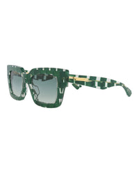 Bottega Veneta Bottega Veneta Womens Square/Rectangle Green Green Green Fashion Designer Eyewear