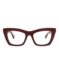 Bottega Veneta Womens Cat Eye Burgundy Burgundy Transparent Fashion Designer Eyewear