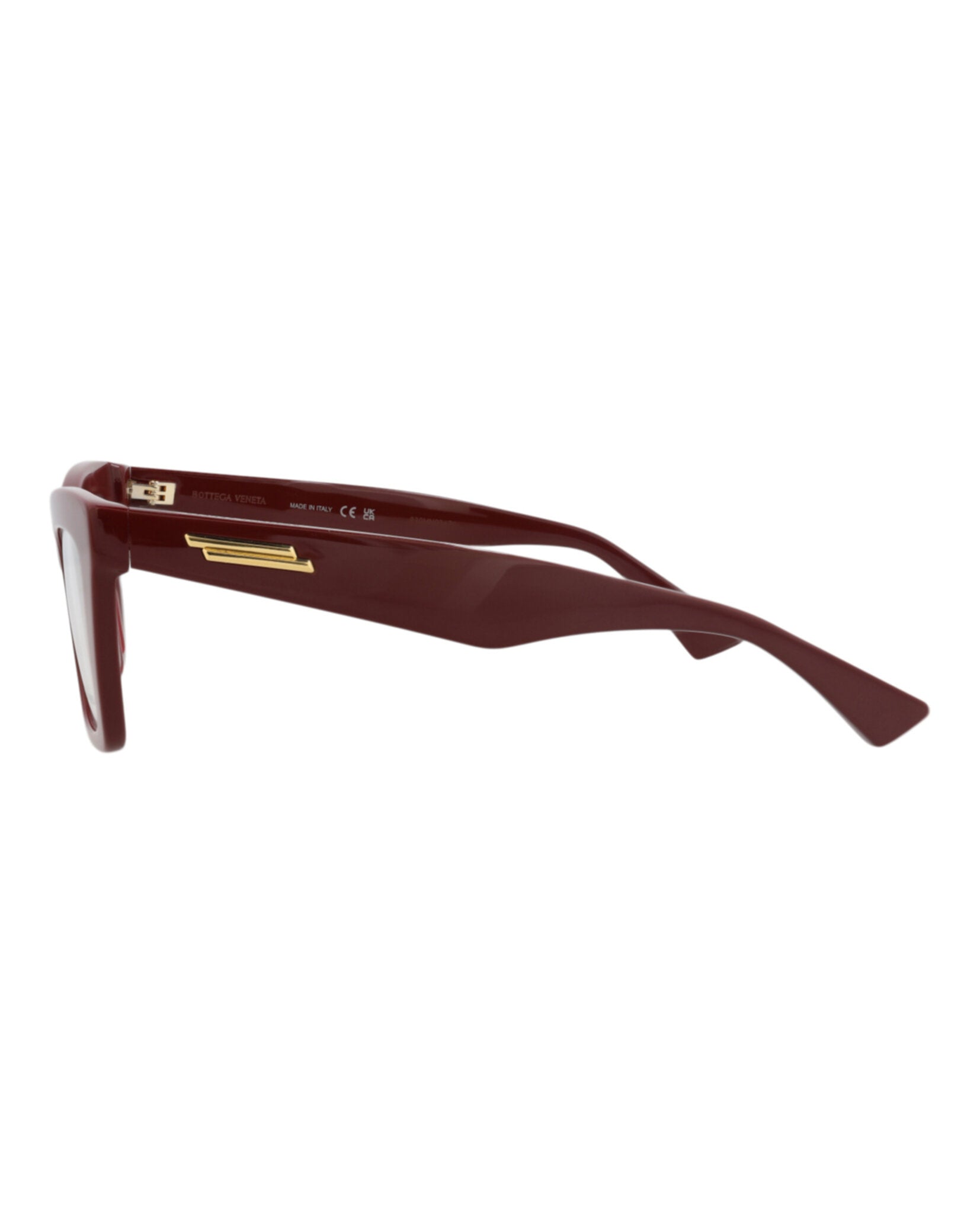 Bottega Veneta Womens Cat Eye Burgundy Burgundy Transparent Fashion Designer Eyewear