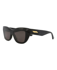 Bottega Veneta Womens Cat Eye Black Black Grey Fashion Designer Eyewear