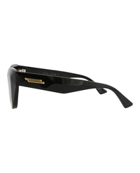 Bottega Veneta Womens Cat Eye Black Black Grey Fashion Designer Eyewear