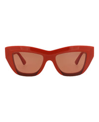 Bottega Veneta Womens Cat Eye Orange Orange Orange Fashion Designer Eyewear