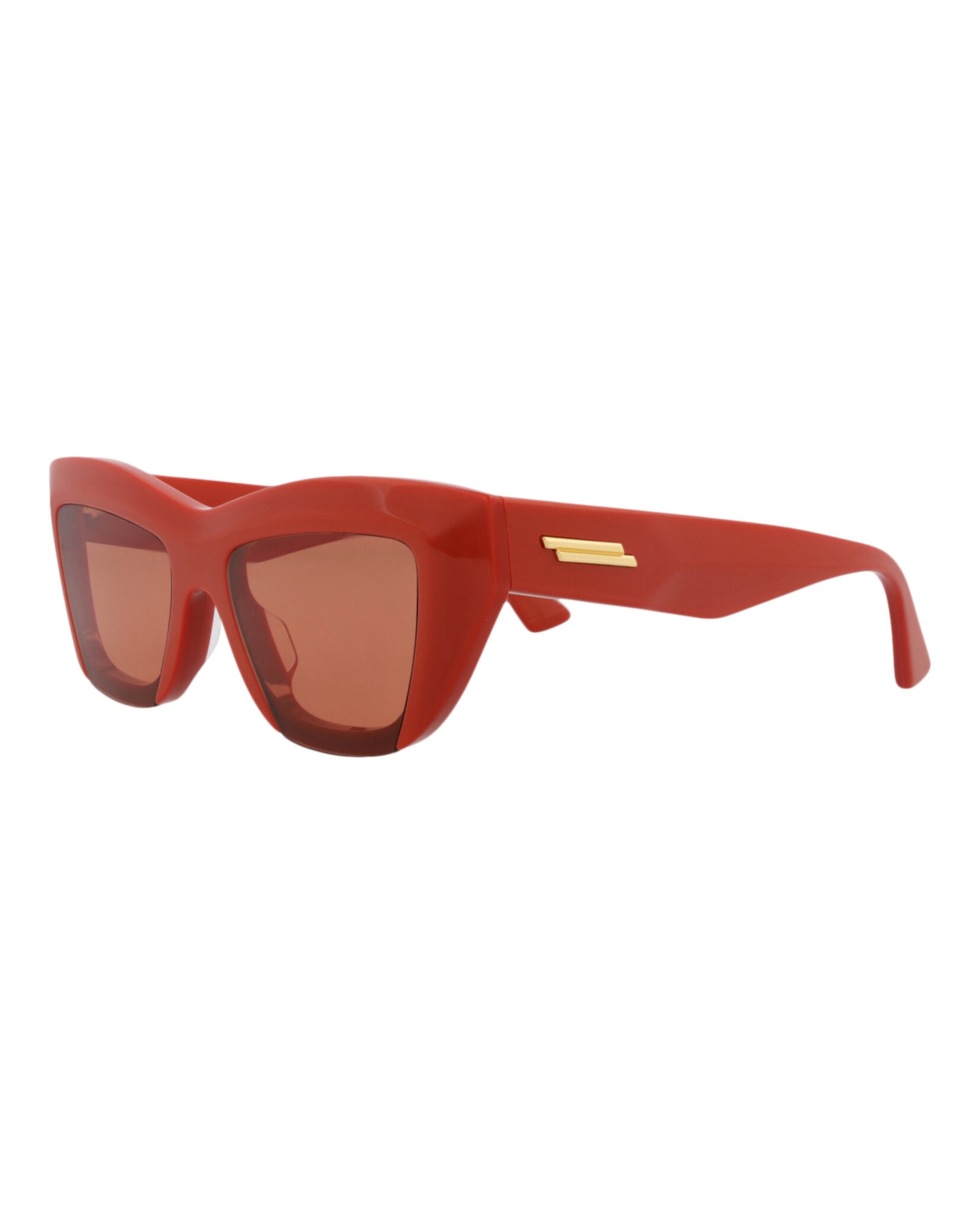 Bottega Veneta Womens Cat Eye Orange Orange Orange Fashion Designer Eyewear