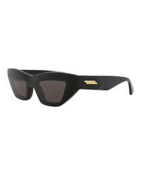 Bottega Veneta Womens Cat Eye Black Black Grey Fashion Designer Eyewear