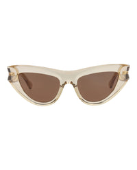 Bottega Veneta Bottega Veneta Womens Cat Eye Nude Nude Brown Fashion Designer Eyewear