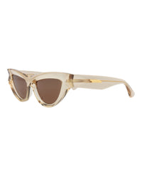 Bottega Veneta Bottega Veneta Womens Cat Eye Nude Nude Brown Fashion Designer Eyewear