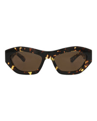 Bottega Veneta Womens Round/Oval Havana Havana Brown Fashion Designer Eyewear