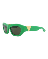 Bottega Veneta Bottega Veneta Womens Round/Oval Green Green Green Fashion Designer Eyewear