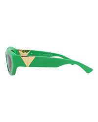 Bottega Veneta Bottega Veneta Womens Round/Oval Green Green Green Fashion Designer Eyewear