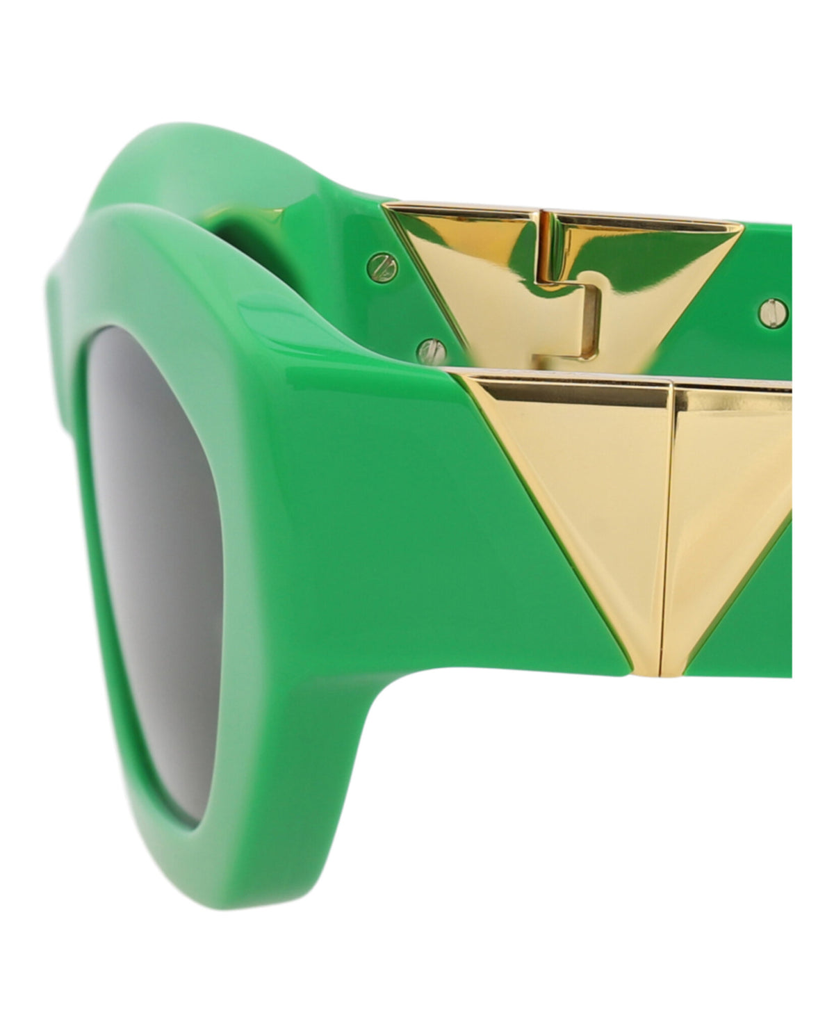 Bottega Veneta Bottega Veneta Womens Round/Oval Green Green Green Fashion Designer Eyewear