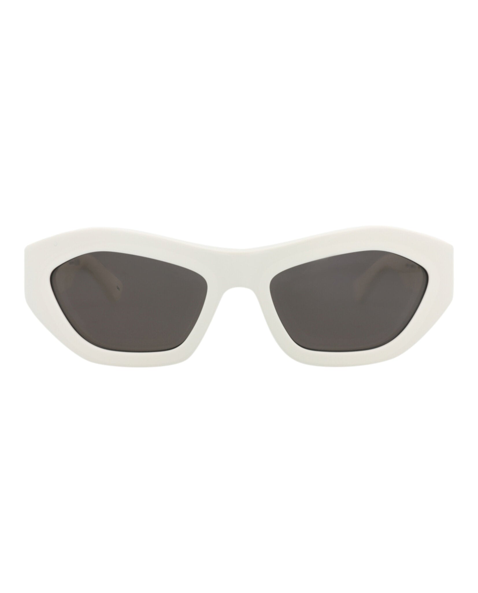 Bottega Veneta Womens Round/Oval White White Grey Fashion Designer Eyewear