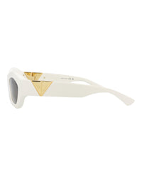 Bottega Veneta Womens Round/Oval White White Grey Fashion Designer Eyewear