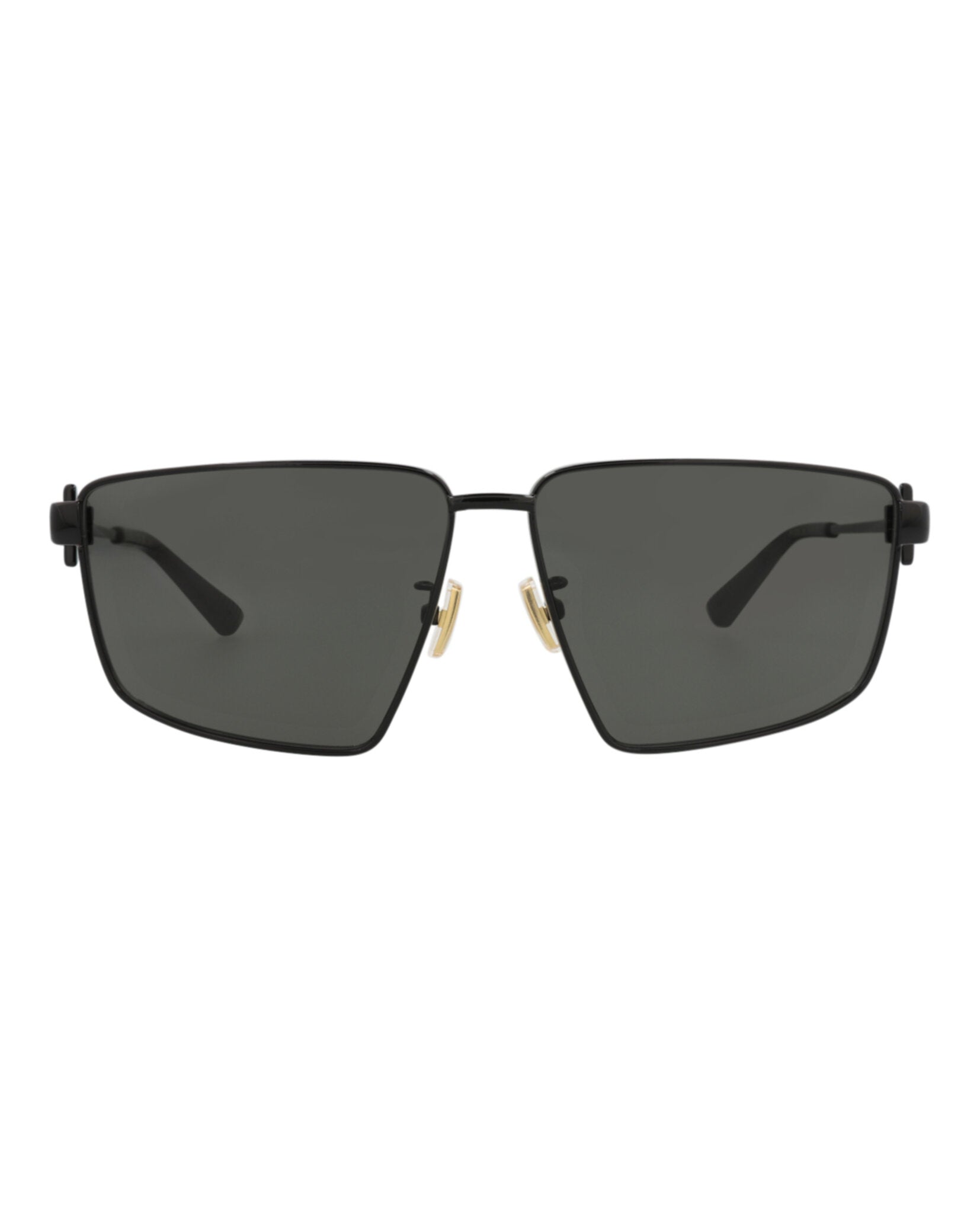 Bottega Veneta Bottega Veneta Womens Square/Rectangle Black Black Grey Fashion Designer Eyewear